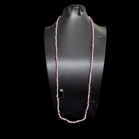 31” Pink Pearl Necklace. Pink Rice Pearl Necklace… - image 4