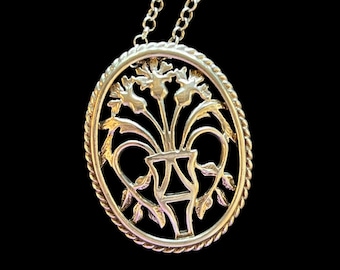 Ciondolo a forma di cardo scozzese in argento tibetano, 20 mm. Ciondoli, gioielli, artigianato, fiori, Regno Unito. - Italia