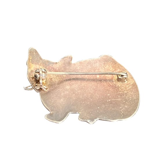 Vintage Sterling Silver Enamel Cat Brooch - Rainbow Spotted Car Brooch - Cat Lover Gift - 925 Enamel Cat Brooch - Psychadelic Cat Brooch View 3