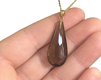 Ciondolo Con Punta Di Cristallo E Cappuccio In Argento, Pietra - Foto 2