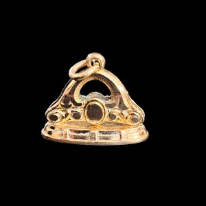 Gold Filled Victorian Watch Fob. Antique Watch Fob. HAJ Monogram Pocket Watch Fob. Victorian Pocket Watch Fob. Victorian Fob with Seal.
