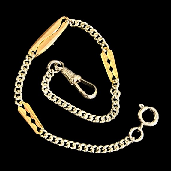 9.4” Art Deco Pocket Watch Chain Bracelet. Small … - image 7