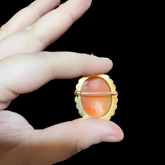 カフスボタン カメオ 585 14金 ゴールド ビンテージ カフスボタン