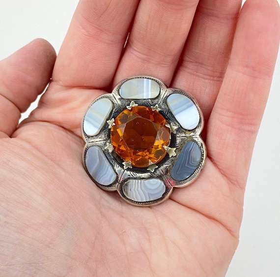 Scottish Agate Brooch. Sterling Silver Scottish Cairngorm Brooch. Victorian  Scottish Kilt Pin. Scottish Wedding Brooch. Victorian Agate. - Etsy  Australia
