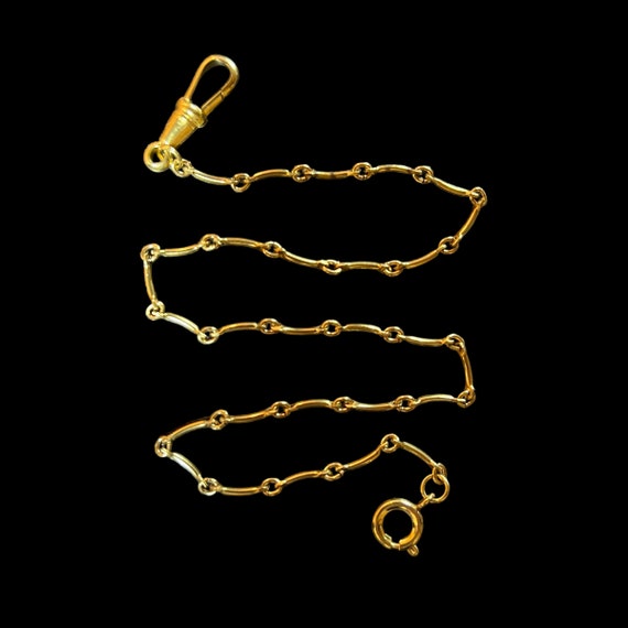 13.5” Vintage Gold Pocket Watch Chain Choker Neck… - image 6