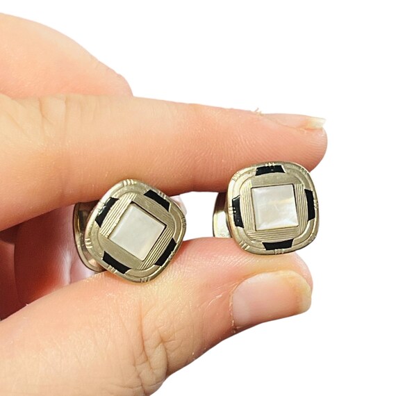 Antique Snap Link Cufflinks - Kum-A-Part Snap Tog… - image 2