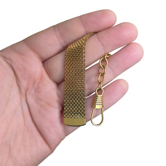 Mid-Century Mesh Watch Fob with Lanyard Clasp. Lon