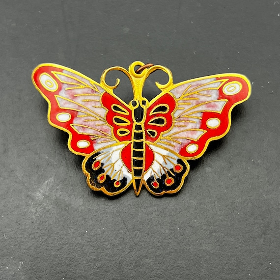 Butterfly Brooch With Preciosa Crystals - 20K Gold Plated, Convertible To Pendant - View #5