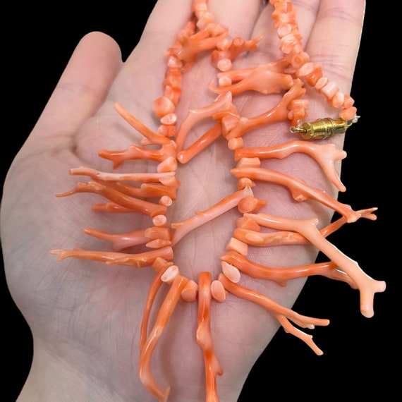 Vintage Branch Coral Necklace. Vintage Pink Coral… - image 1