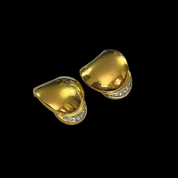 Boucles D'oreilles Clips Nina Ricci Style Fleur - Couleur Dorée, En Acier, Fabrication France