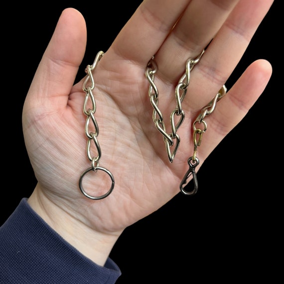 Vintage Silver Pocket Watch Chain. Mixed Metal Po… - image 7