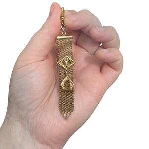 Gold Filled Victorian Watch Fob with Monogrammed Seal - Antique Watch Fob Pendant - Gold Filled Victorian Watch Fob - MKW Monogram Watch Fob