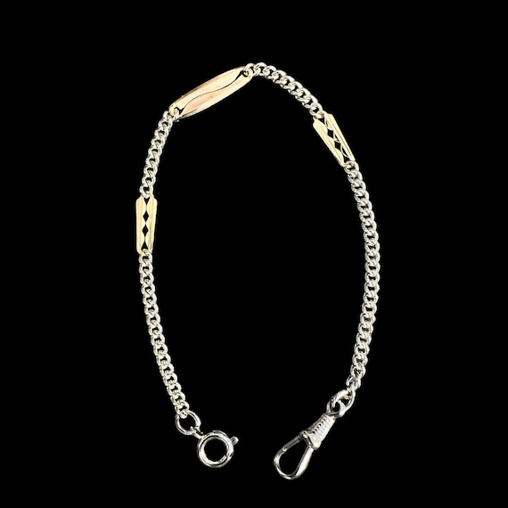 9.4” Art Deco Pocket Watch Chain Bracelet. Small … - image 3