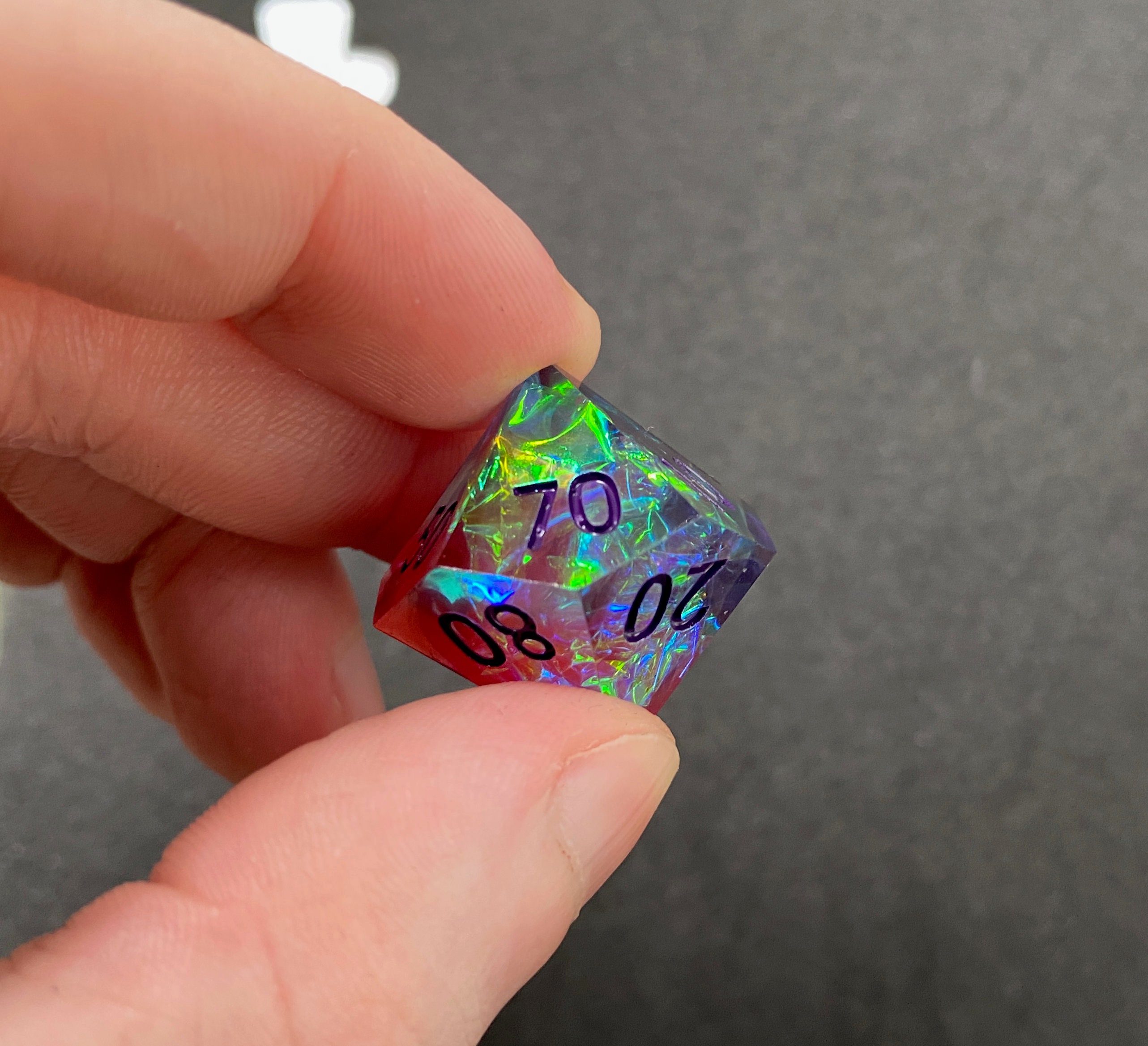 Complete Handmade Sharp Edge DnD Polyhedral Dice Set for Etsy