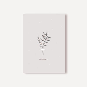 Weihnachtskarte Frohes Fest | Postkarte Weihnachten | Weihnachtskarte Zweig | Weihnachtskarte minimalistisch | Weihnachtskarte skandinavisch