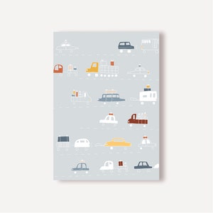 Weihnachtskarte Autos | Winterkarte | Weihnachtskarte skandinavisch | Weihnachtskarte Kinder | Postkarte Kindergeburtstag