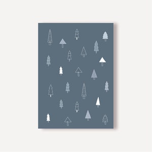 Weihnachtskarte Bäume | Winterkarte | Weihnachtskarte minimalistisch | Weihnachtskarte skandinavisch | Weihnachtskarte Männer