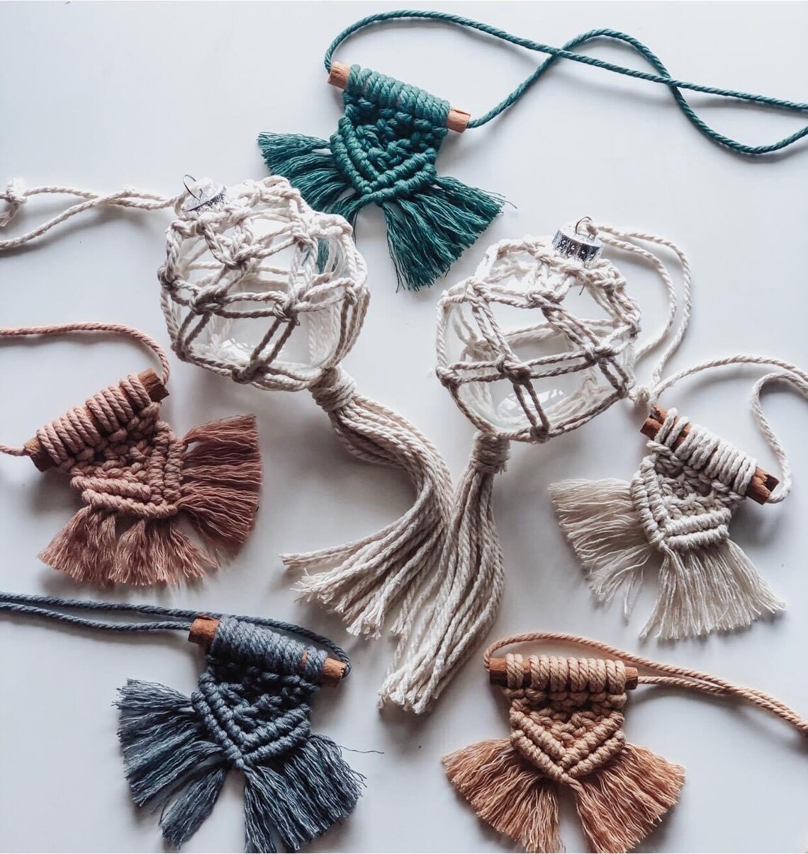 Boho Ornament Bundle / Boho Christmas Bundle / Macrame Etsy