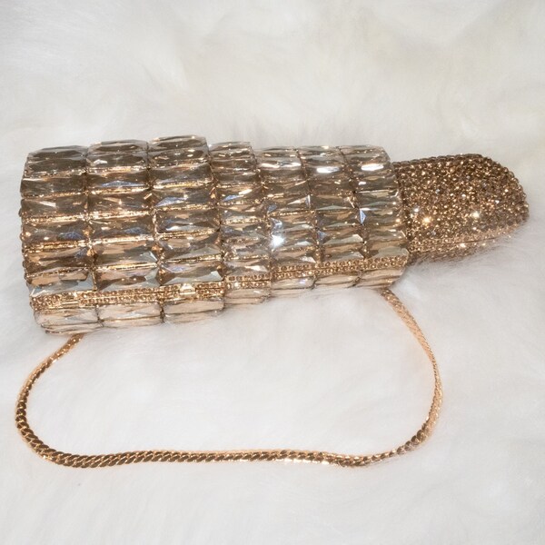 lip shape clutch bag Rhinestones clear Acrylic luxury wedding evening party kiss purse women spring new rose silver handbag