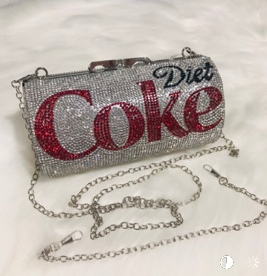 Diet Coke Evening Bag Rhinestone Crystal Bridal Clutch Evening Etsy