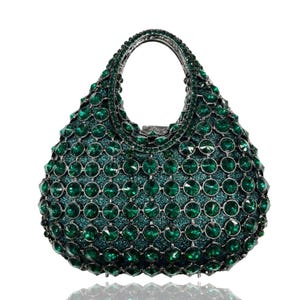 green emerald velvet dress Mark Cross | Romy Clutch in Emerald