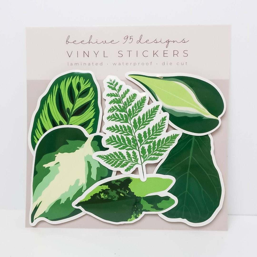 Houseplant Vinyl Sticker Packs Etsy