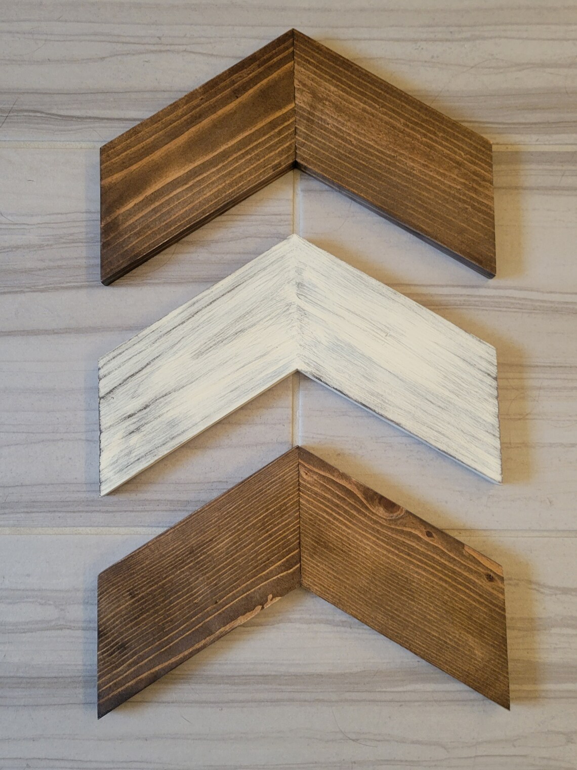 Wooden Chevron Wall Decor Set of 3 | Etsy
