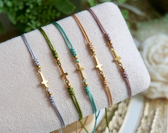 Faith Cross Bracelet, Boho Beaded Jewelry, Waterproof