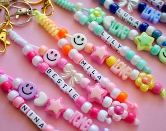 Custom Name Keychain Craft Kit for Kids. Holiday Craft. Party favors. Back to school