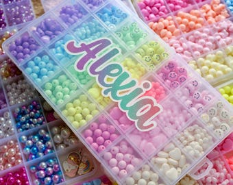 Personalized Gift for kids- Birthday Party favor- Bracelet making kit