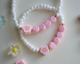 Mama and Mini Bracelet DIY Kit: Personalized Name Bracelet Set