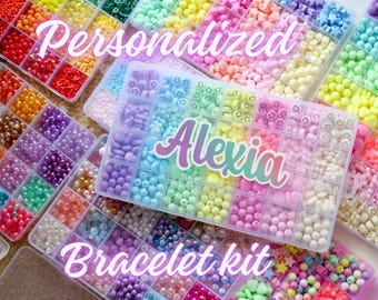 Personalized Gift for kids- Birthday Party favor- Bracelet making kit