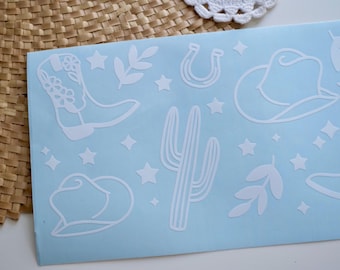 Western Cowboy Decal Stickers, Cup and Tumbler Decals