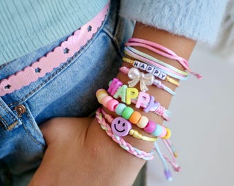Personalized bracelet for girls- Custom Beaded Friendship bracelet for teens- Name bracelet