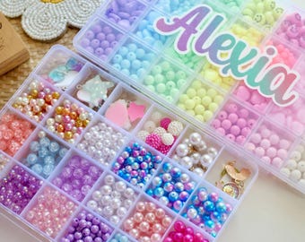 Personalized Gift for kids- Birthday Party favor- Bracelet making kit