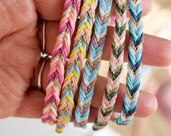 Macrame Beaded Bracelet, Boho Chic Surf Style Jewelry
