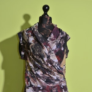 Ted Baker London Women&#39;s Short Sleeve Chiffon Multicoloured Dress Size 3