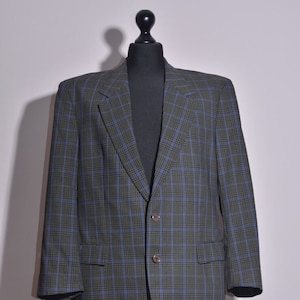 Hugo Boss Vintage Wool Check Blazer Jacket Size UK44 / IT54 / US44