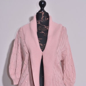 Vintage Ralph Lauren Cable Knit Women&#39;s Cardigan Jumper Size S