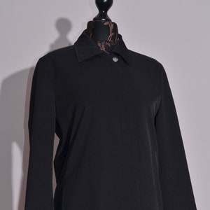 Weekend Max Mara Women&#39;s Black Mid Jacket Coat Full Zip Polyester Size UK10/US8