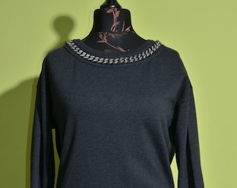 All Saints Ita Sweat Long Sweatshirt Jumper Size UK4 US0 EU32