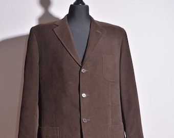 Vintage GANT Mens Classic 3Button Cotton Brown Blazer Jacket Corduroy Size 52 / L