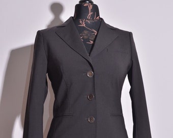 Hugo Boss Women's Brown 3 Buttons Wool Blazer Jacket Size UK8 / US6 / IT40