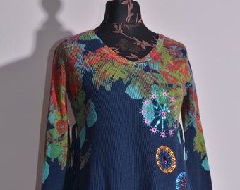 Desigual Ladies Long Sleeve Top Jumper Knit Size S