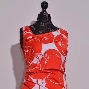 Max Mara Studio Vestido de mujer con motivo de cerezas sin mangas Made In Italy Talla 44