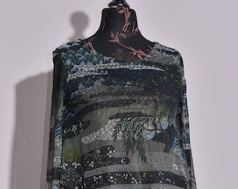 BNWT Desigual Womens Romina Chiffon Lined Long Sleeve Dress Size S UK10