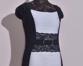 connected apparel navy lace dress CONNECTED APPAREL Womens Navy Sleeveless Boat Neck Maxi Sheath Evening Dress Size 6P