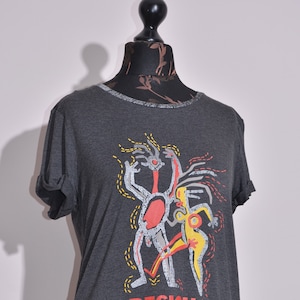 BNWT Desigual Womens Grey Printed Short Sleeve T Shirt Size L