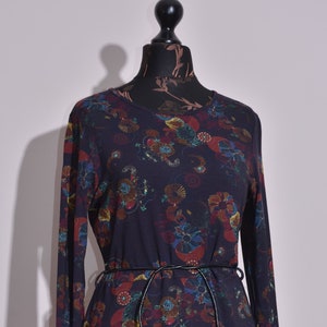 BNWT Desigual Womens Aurora Long Sleeve Top Blouse Belted Floral Print Size L