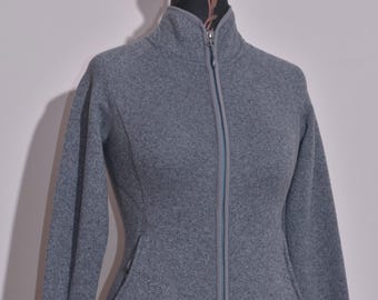 Chaqueta polar Rab Odyssey para mujer, con cremallera completa, gris, ligera, para exteriores, talla XS